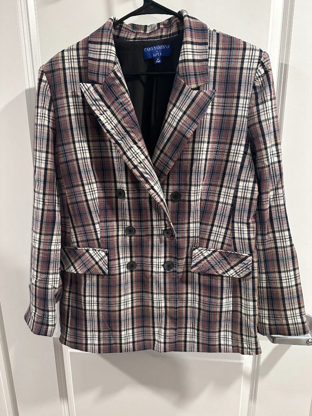 Women's Brown Plaid Blazer
